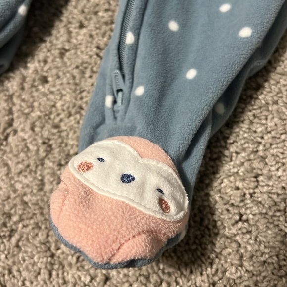 Baby girl Carter’s fleece zip up pajamas - Picture 5 of 5